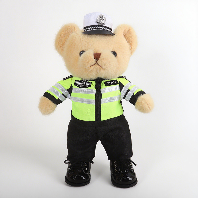 Uniforme de policía de emergencia de bomberos de policía Teddy Bear muñeca Jewel muñeca juguete de peluche regalo