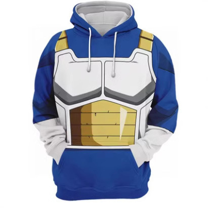 Popular Japanese Anime Dragon Ball Vegeta Frieza Cos Same Style Sweatshirt 3D Printed Casual Hooded Jacket