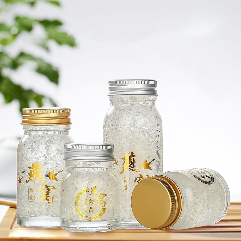 加厚玻璃瓶鲜炖燕窝瓶即食分装瓶子50ml 100ml可蒸煮耐高温密封罐