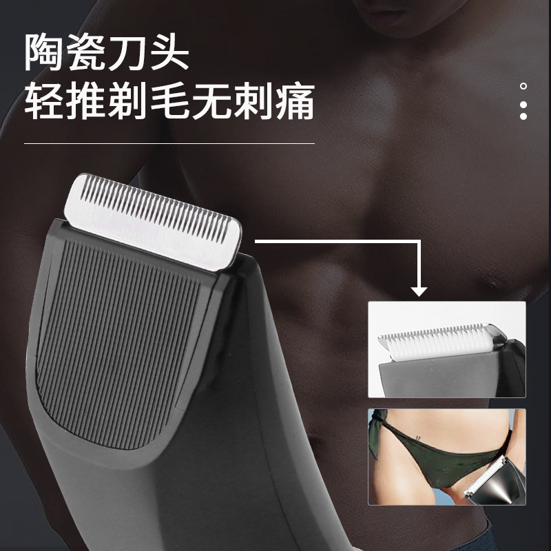 Kemei KM-3208 removedor de pelo de los hombres de todo el cuerpo de afeitar USB lavado de cuerpo completo corte de pelo de la axila parte privada máquina de afeitar image 4