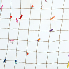 麻绳网格装饰网幼儿园防掉渔网照片墙挂画主题酒吧麻绳网墙围栏