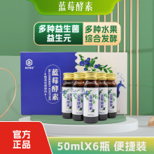 蓝莓酵素原液原浆桑葚枸杞蓝莓水果酵素非酵素粉50ml*6现货批发