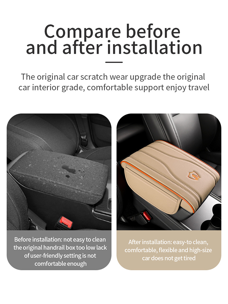 Car Armrest Box Pad Universal Storage Bag Car Phone Pocket