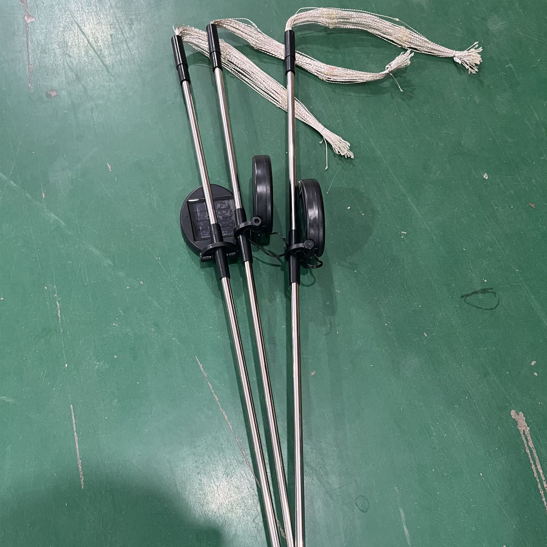 LED solar enchufe de tierra lámpara de humo estrellado alambre de cobre Cadena de luz de color patio al aire libre Vacaciones de Navidad Cadena de luz decorativa