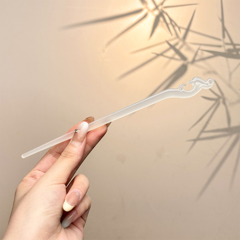 Retro simple nicho de alta estética oriental diseño de cabello de flores de frascos de estilo antiguo cabello