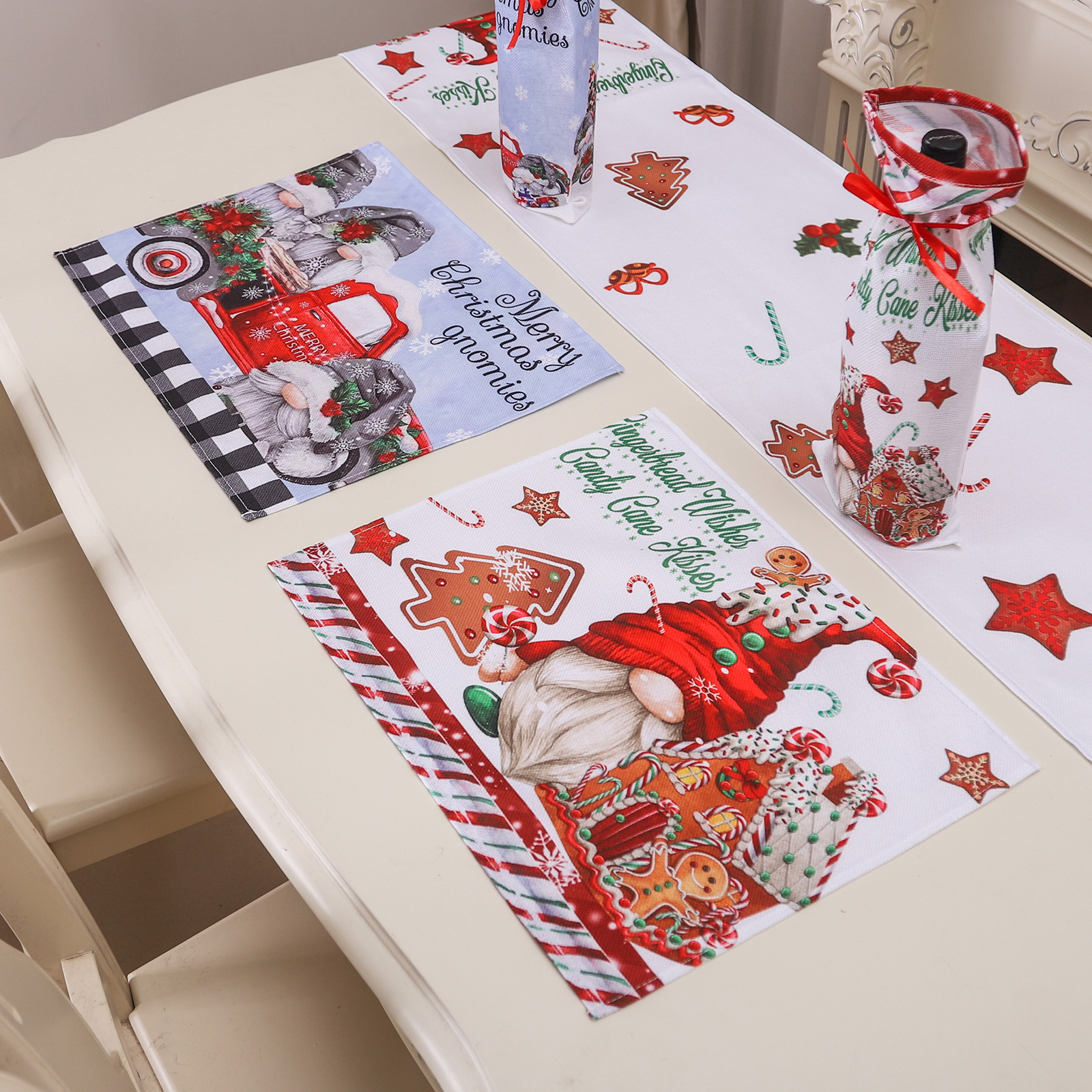 크리스마스 장식 숲 남자 placemat 진저 브레드 남자 인형 코티지 패턴 단열 매트 식탁 주방 원피스 소품