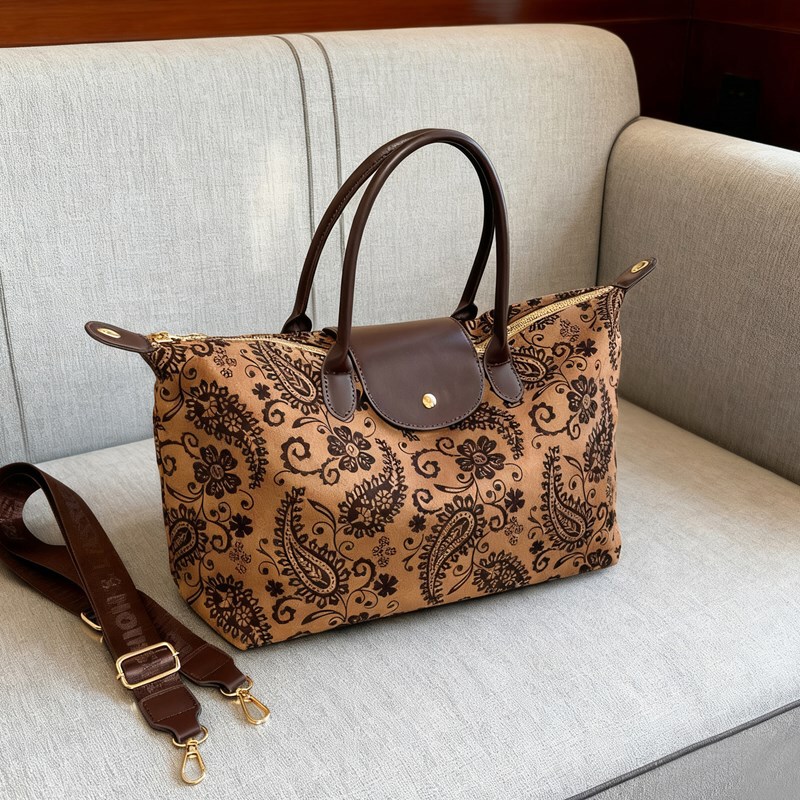 Large-Capacity Popular Casual Old Pattern Longxiang Tote Bag 2025 European and American Cross-Border New Single Shoulder Crossbody Dumpling Bag Large-Capacity Popular Casual Old Pattern Longxiang Tote Bag 2025 European and American Cross-Border New Single Shoulder Crossbody Dumpling Bag