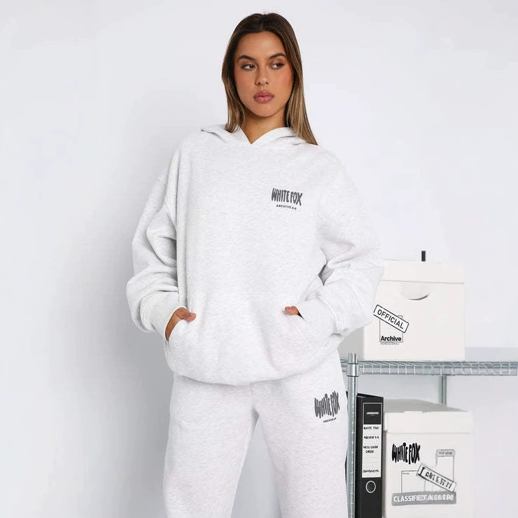 Европейская и американская Amazon Spot Whitefox оригинального размера, трансграничная популярная толстовка с капюшоном из пенопласта с принтом, женская оптовая продажа