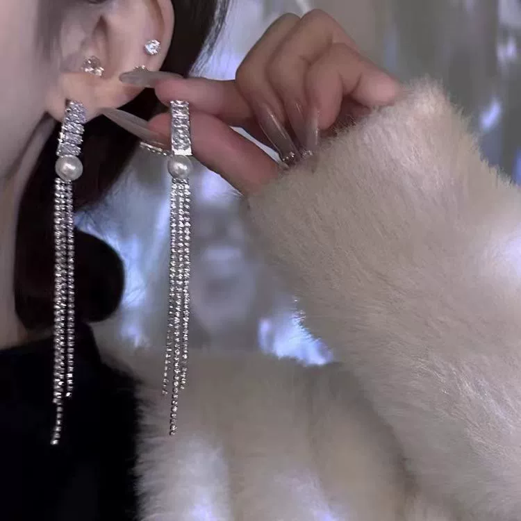 Earrings 925 silver, Korean simple elegant design, long dangling & stud options, lightweight