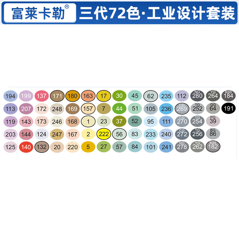 Xiupu Fule Kaler tres generaciones de rotuladores de cabeza suave alcohol aceite arte suave prueba de arte especial pluma importada