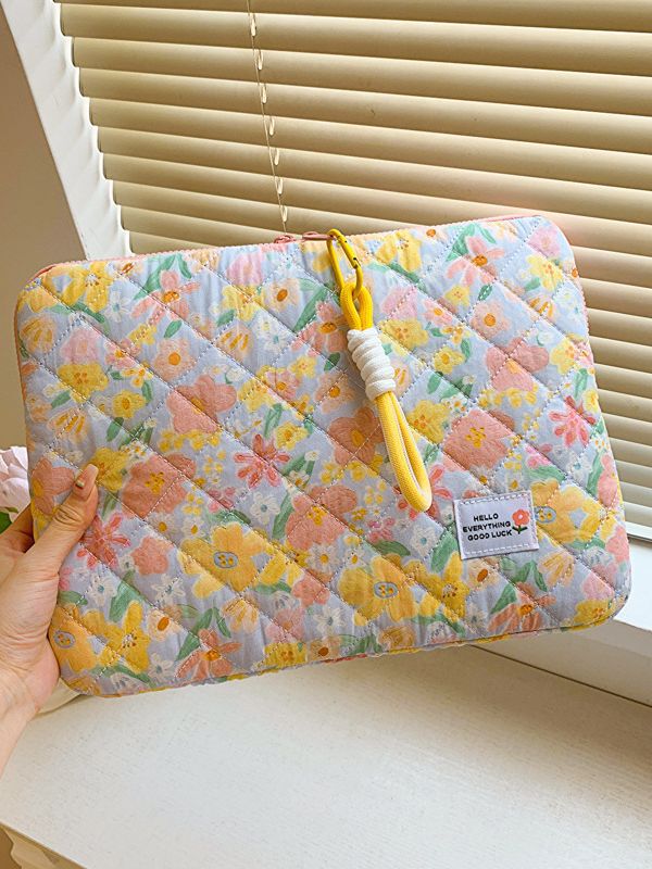 フレッシュな花の新しいノートパソコンのバッグ女性11インチ13インチ15インチ内胆バッグ高颜値ipad収納バッグ|undefined