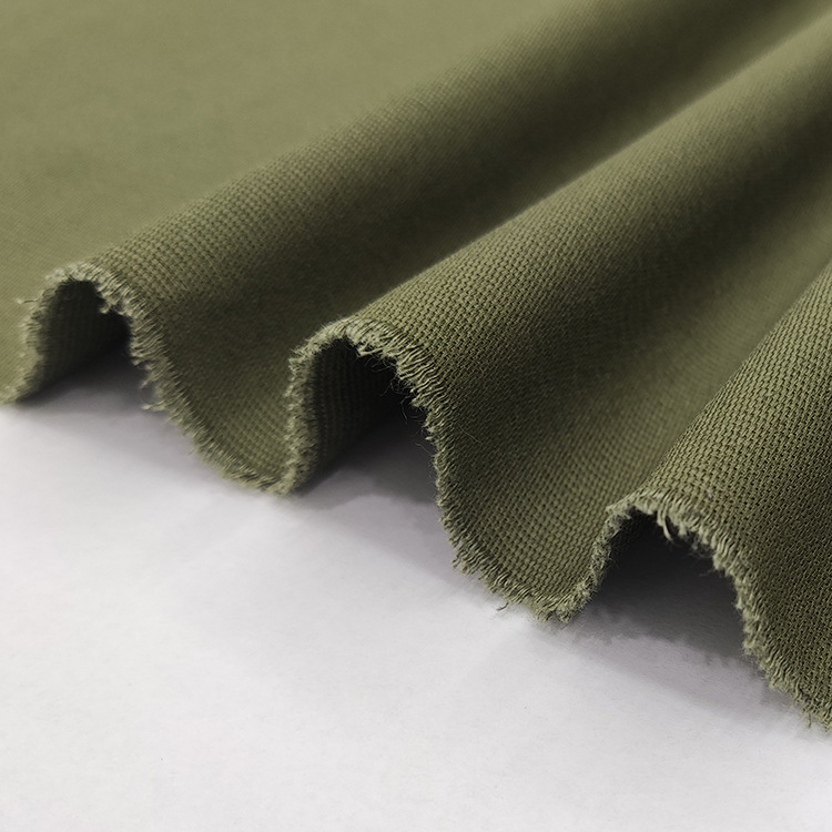 Fábrica directa de color sólido 260gsm algodón tela de prenda de tela de spandex