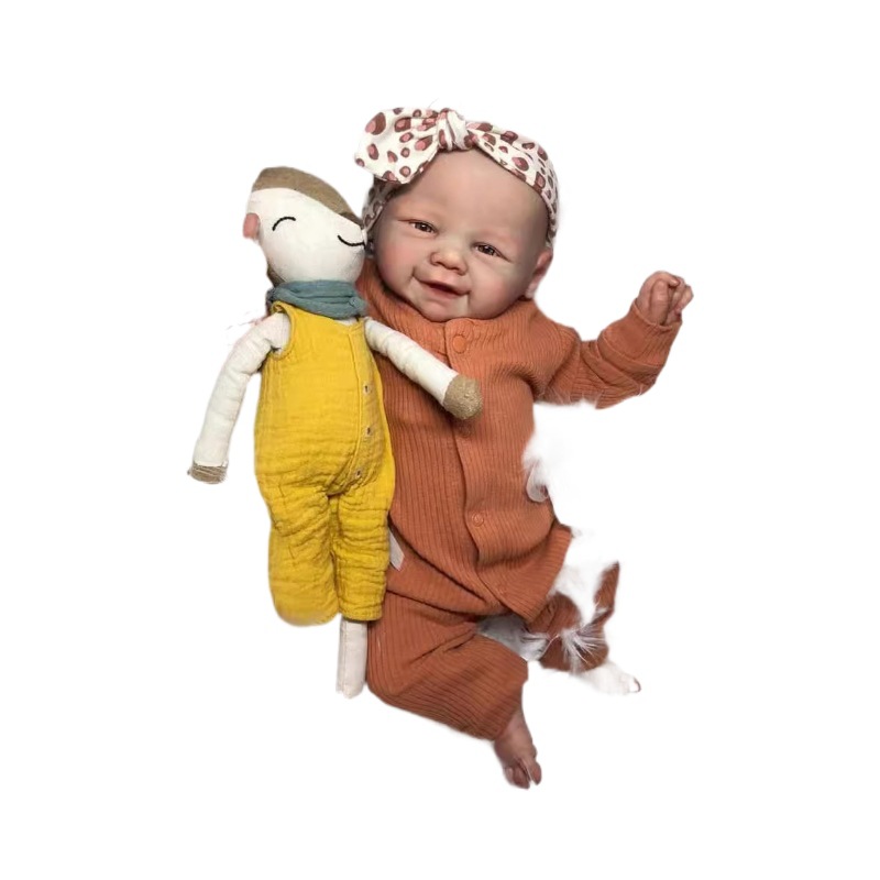 NPK 19 pulgadas muñeca de simulación de mano vivienne 3D piel de seda de sangre venosa puede ver una pieza de cabello