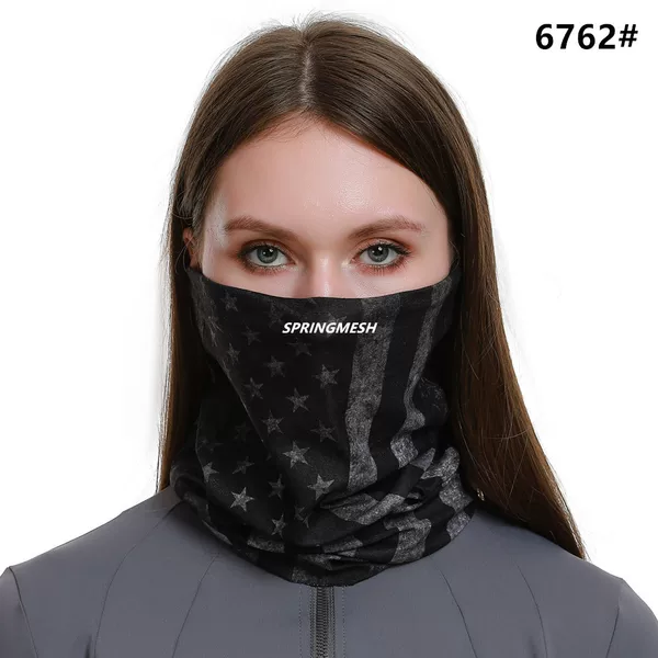 Sun protection face mask, outdoor hiking sunshade, UV-resistant camouflage multi-functional seamless magic headscarf