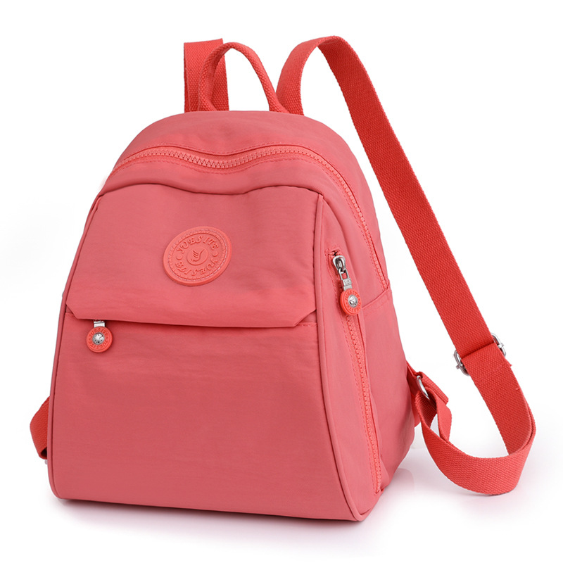Mochila para mujer, mochila pequeña de tela Oxford de gran capacidad, resistente al agua, nueva mochila escolar de nailon lavanda de todo fósforo de moda