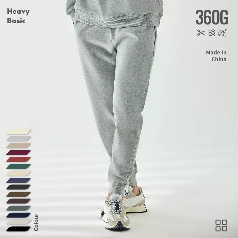 重磅纯棉欧美潮牌流美式复古日系运动束腿小脚收口抽绳休闲卫裤男