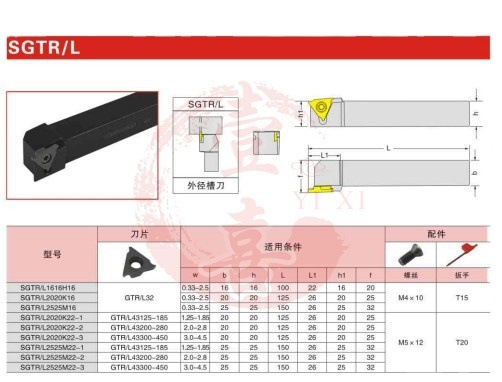 力锋数控刀具  外槽 切槽刀杆合金  SGTR 10 12 16 20 25 32
