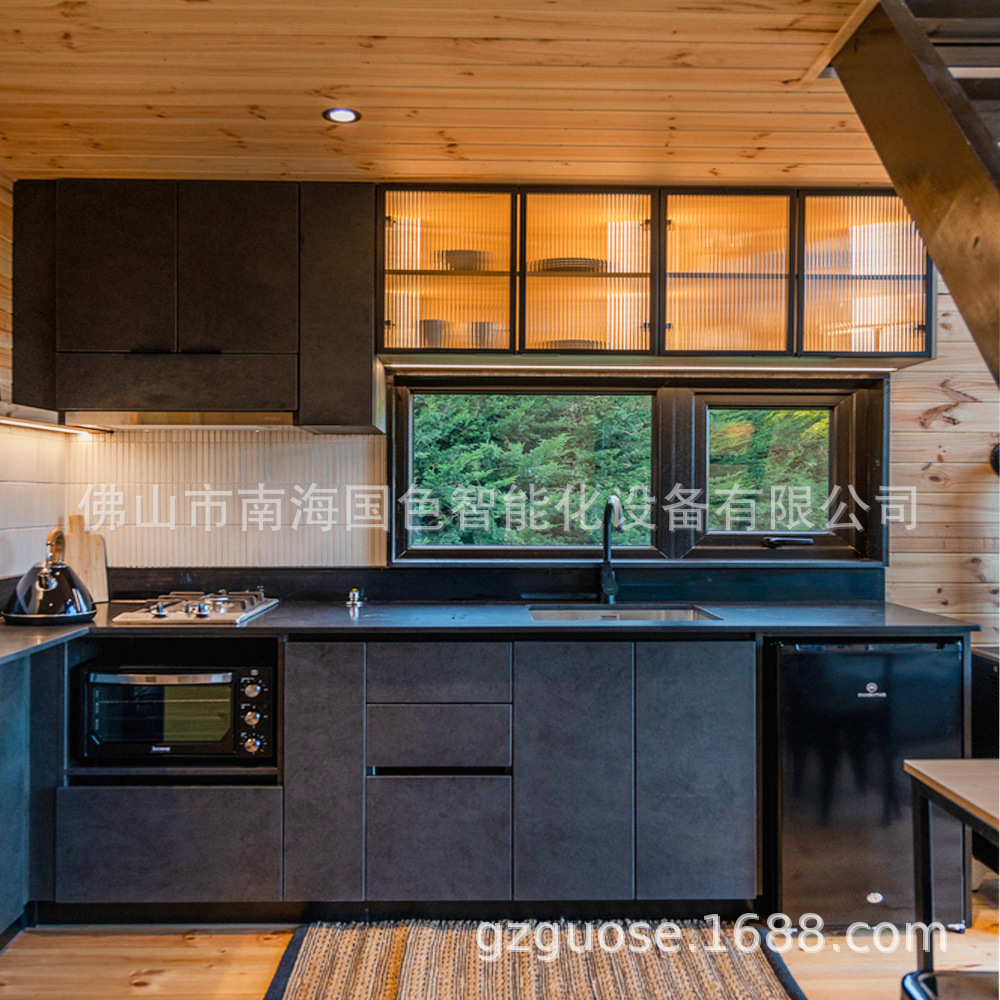 Guose Holiday B & B Villa integrada de acero ligero Casa de campamento de aguja Casa de tablero móvil Casa de vidrio Casa de tablero móvil