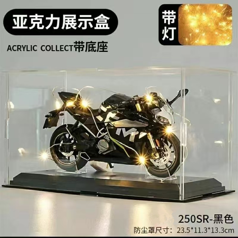 Huayi 1/12 Chuan H2R modelo de motocicleta de aleación de simulación modelo de motocicleta de juguete de deslizamiento de luz y sonido para niños