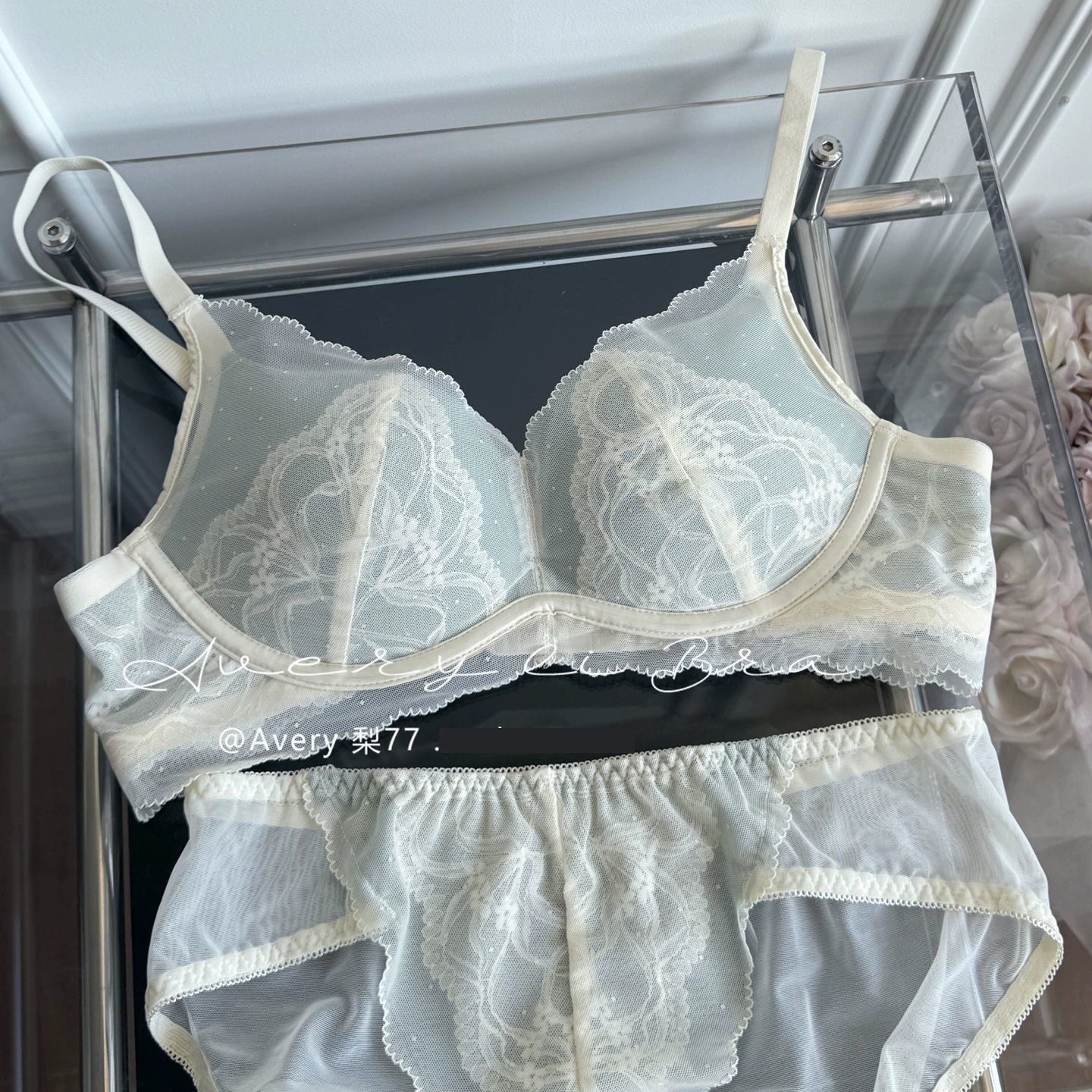 Lace underwear, trousers, set, sexy push up bra, wireless bra, bra top