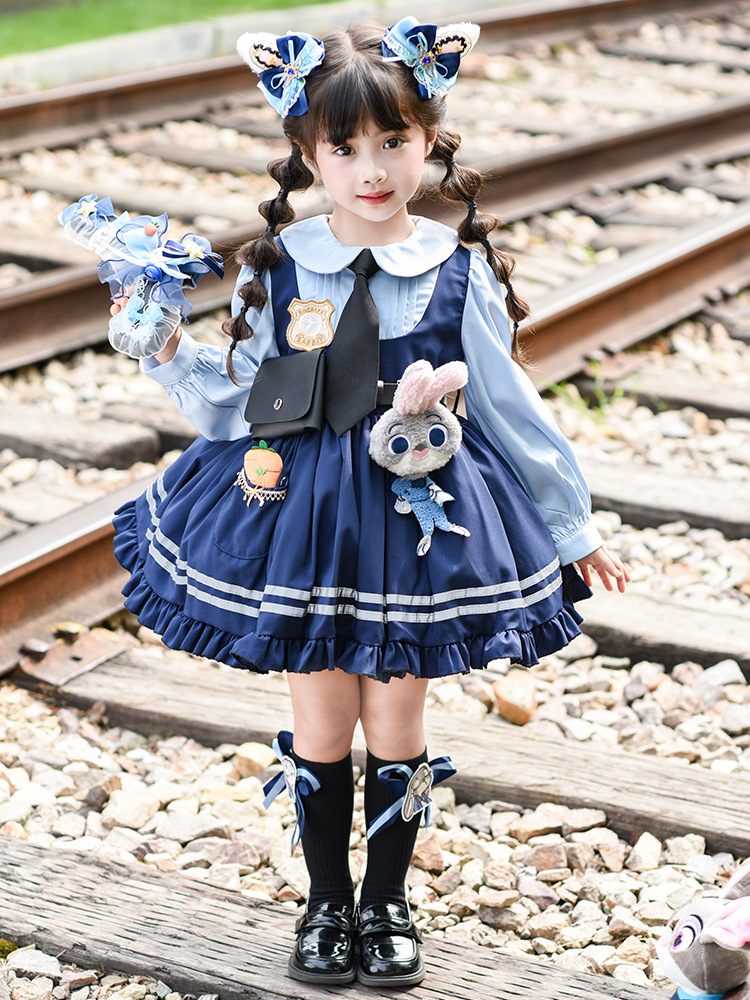 Wholesale Rabbit Police Officer Judy Costume Zootopia Children's Cl ...