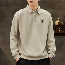 春秋新款青年翻领时尚套头卫衣男装外套  WY2041潮流休闲百搭