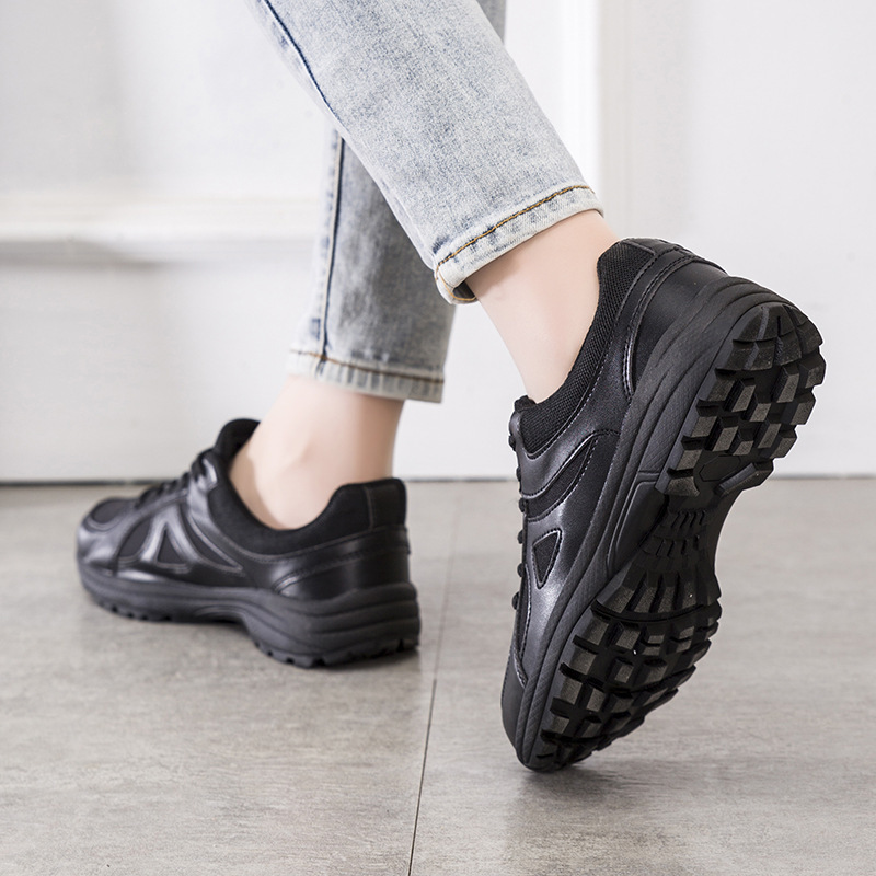 トレーニングシューズ メンズ 通気性トレーニングシューズ 本物の黒色 軽量 ソフトソール ランニングシューズ 長時間立っても疲れない 軍事訓練靴 メンズモデル|undefined