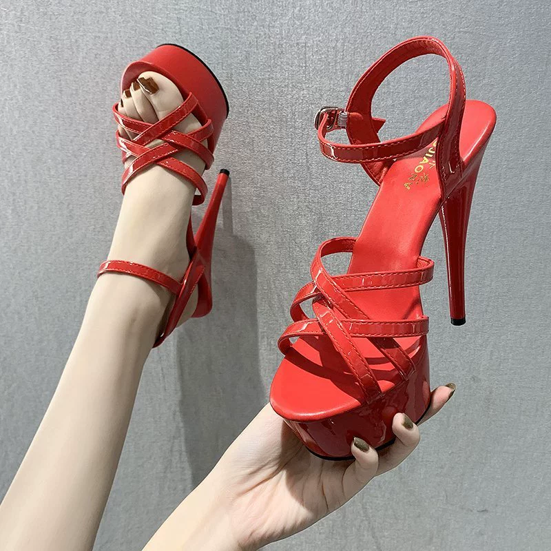 2022 летние новые женские сандалии на тонком каблуке, модные сандалии с пряжкой, сексуальная Водонепроницаемая женская обувь на платформе оптом