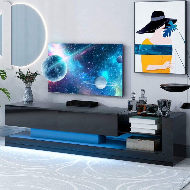 Minimalista mesa de café TV gabinete simple moderno 2023 piso nuevo apartamento pequeño ALQUILER DE TV gabinete image 4