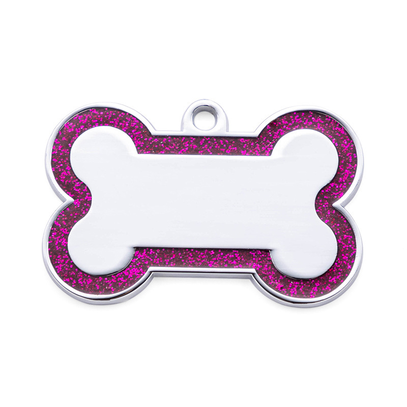 Hueso de acero para mascotas para perros tarjeta de identificación de hueso para perros tarjeta de metal para perros tarjeta de colgar accesorios