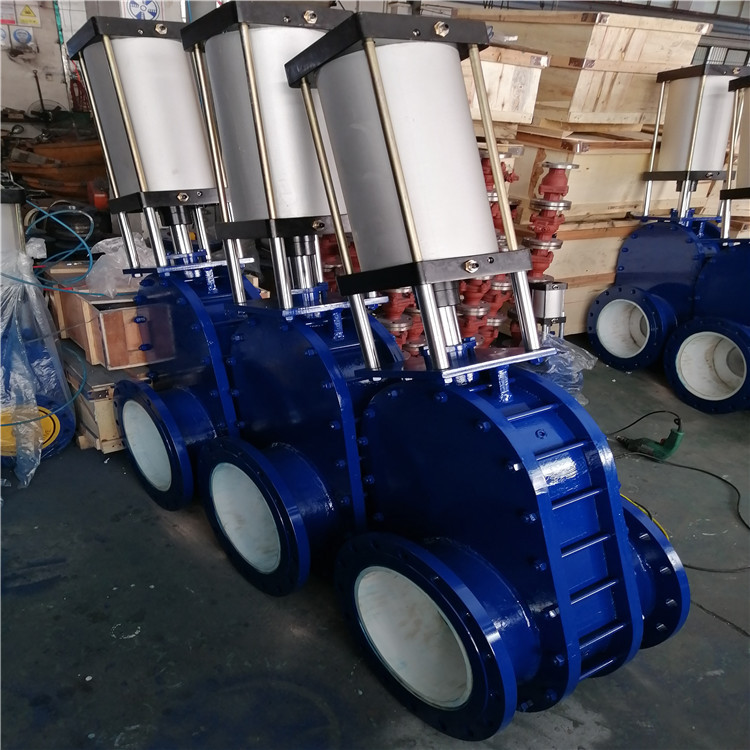 电厂除灰气动陶瓷双闸板阀Z644TC-10C Z644TC-16C 仓泵陶瓷进料阀