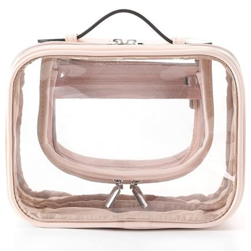 Bolsas de lavado de PVC suspendidas en stock, bolsas transparentes para viajes, bolsas transparentes portátiles para mujeres y hombres