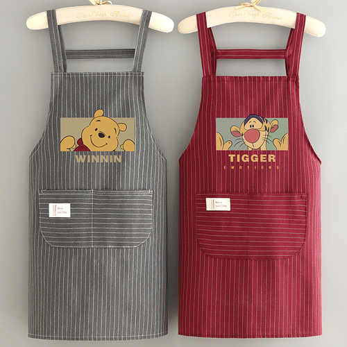 58C1 Cotton Fabric Apron Kitchen Home Use Workwear Women  New Stylish Fashion Korean Version Dining Cooking Waist Apron