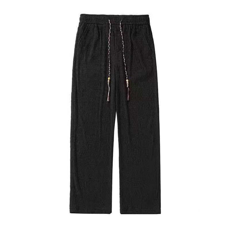 Texture Sense Pants Men's Summer Thin Loose Straight Tube Dummy Wide Leg Pants for Boys and Students Sports Casual Pants