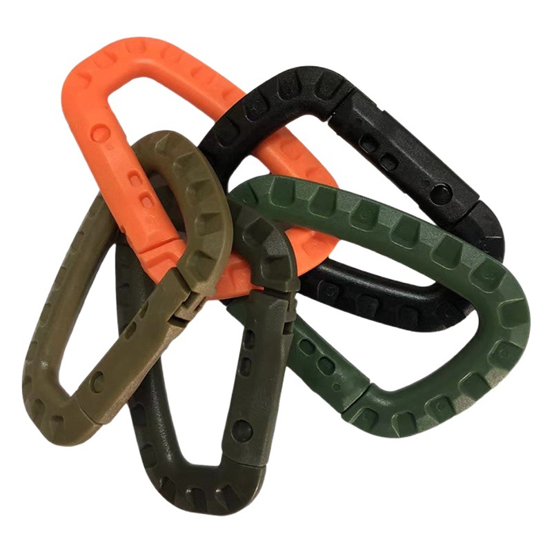 ITW lightweight medium outdoor mountaineering buckle mountaineering bag plastic steel tactical hanging buckle key D Buckle fast hook