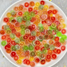 DIY仿真食玩柠檬片美甲饰品切片水果橙子树脂diy奶油胶穿戴甲配饰