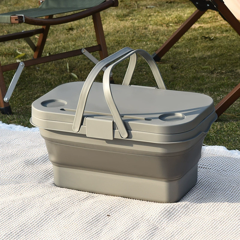Handheld universal storage system for camping, foldable storage box