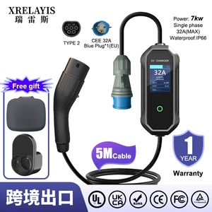 Type2 Charging Station 7Kw European Standard Tesla Portable Charging Gun for New Energy Vehicles