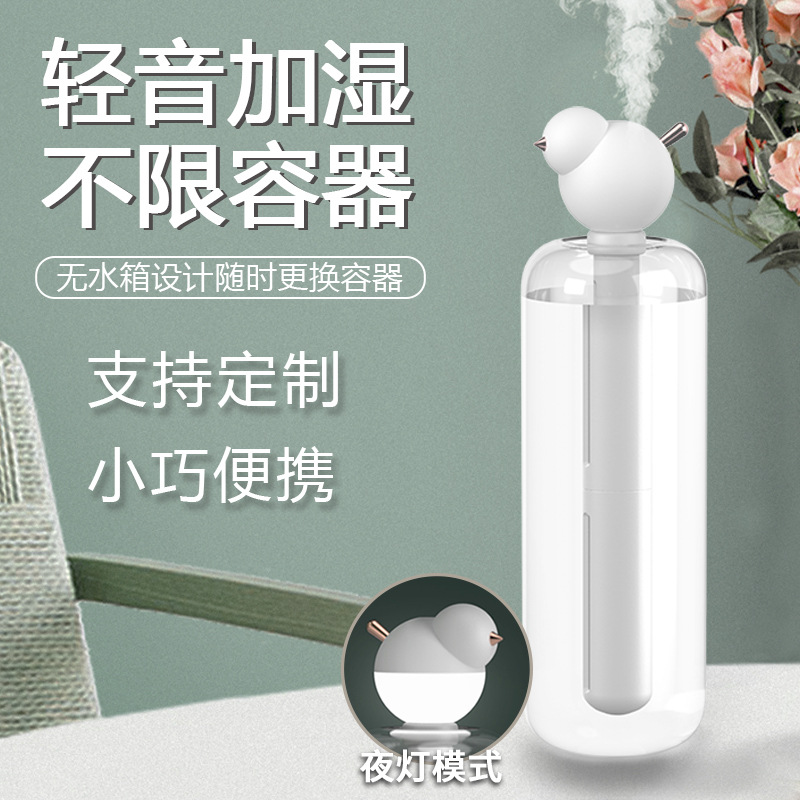New Small Humidifier Bedroom Air Humidifier Night Light Silent Spray Mini Car Atomizing Humidifier