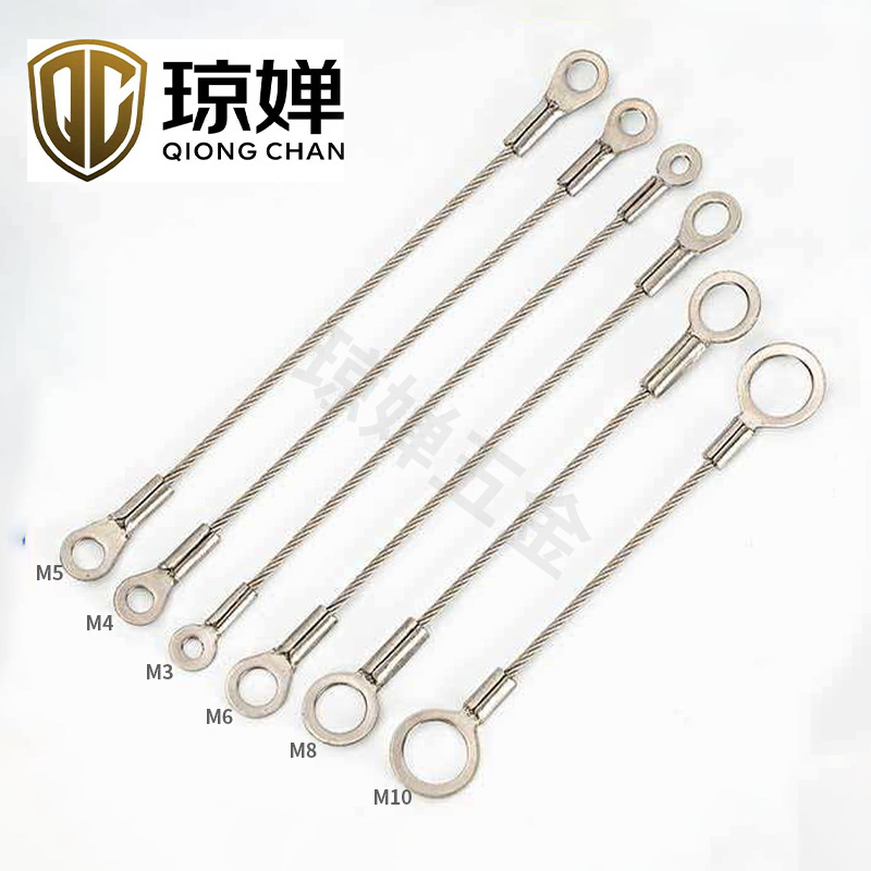 厂家定制各种规格压制钢丝绳镀锌不锈钢端子鱼眼端子拉索不锈钢