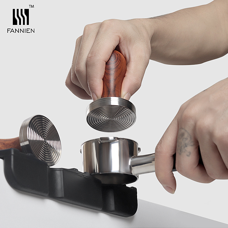 Coffee powder Press stainless steel powder hammer espresso machine handle cloth powder set 51mm58mm Coffee powder Press stainless steel powder hammer espresso machine handle cloth powder set 51mm58mm