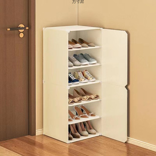 Shoe Rack Simple Doorway Household New Shoe Storage Internet Celebrity Small Narrow Dormitory Dust-Proof Entrance Shoe Cabinet Foreign Trade Wholesale