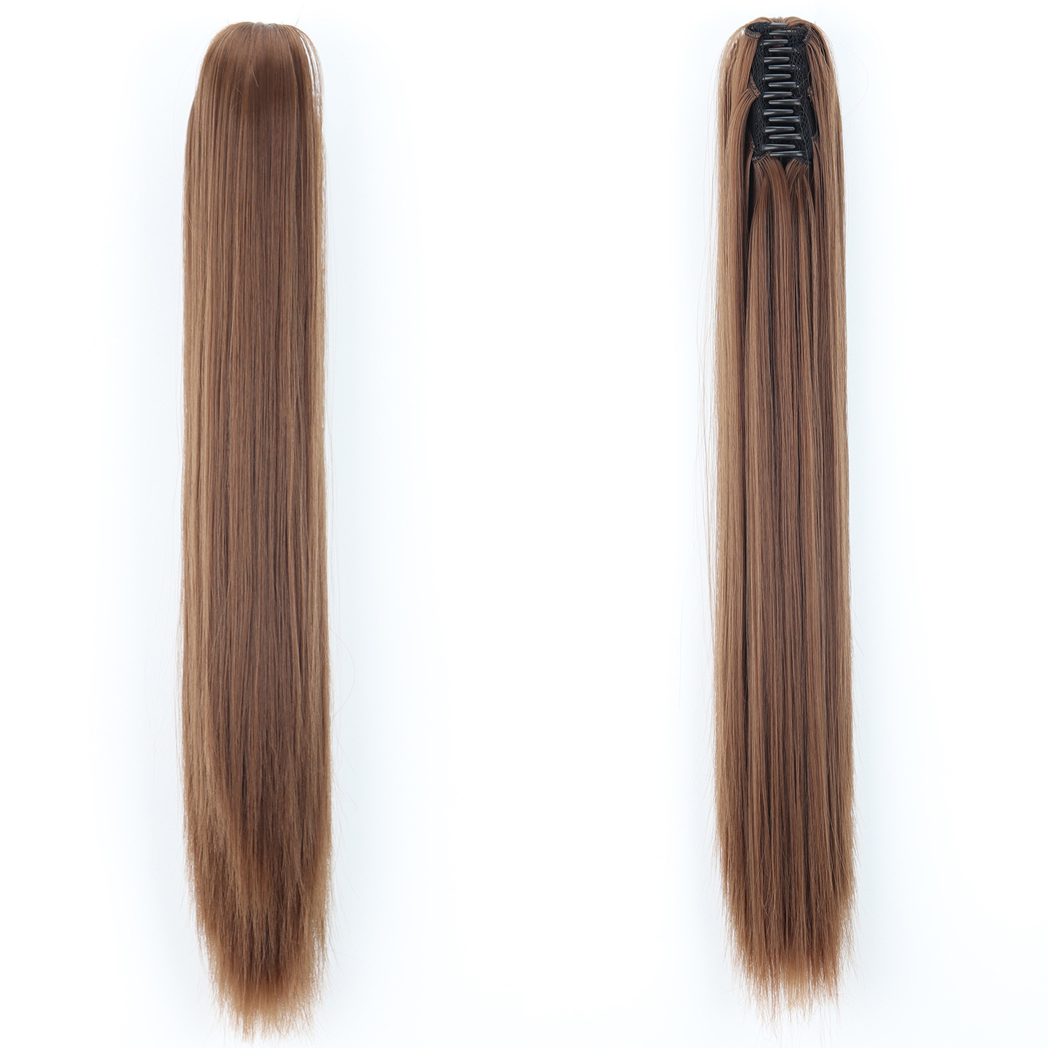 Dugi ravni sintetički rep s kopčom za kosu_voghion.com