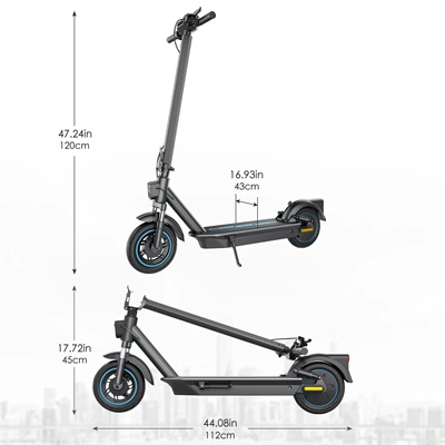New Overseas Model 10inch Adult Electric Scooter, Electric Mobility Scooter, Outdoor Portable Foldable Electric Bike (Qatlanan elektrik skuterlər) - front-and-rear-hydraulic-shock-absorption-10-inch-500w-upgraded-explosion-proof-tires-app-lock-36v78ah-20-25-kilometers