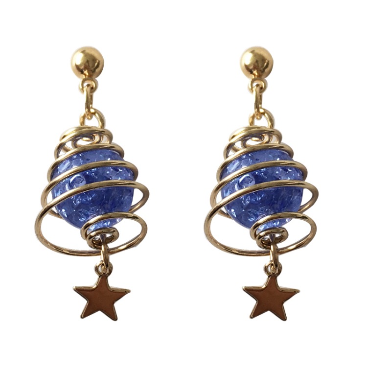 Boucles D&#39;oreilles En Alliage De Mode Planète Bleue En Gros display picture 2