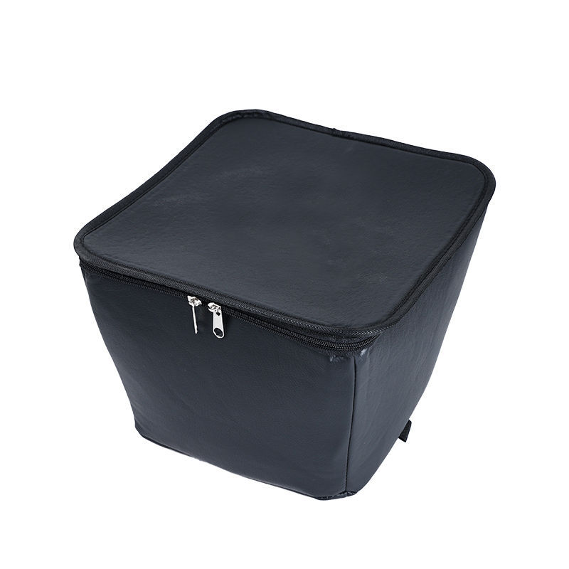 퓨어 블랙 [두꺼운 방수 가죽 바구니 가방]