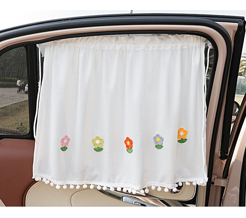 Waffle car curtain car fresh diy sunshade curtain suction cup convenient sunscreen car shading curtain