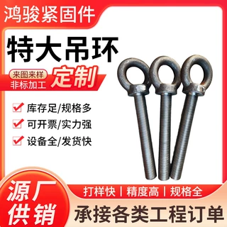 加长起重特大吊环螺栓环形螺母鱼眼螺杆批发镀锌重型吊环螺丝螺钉