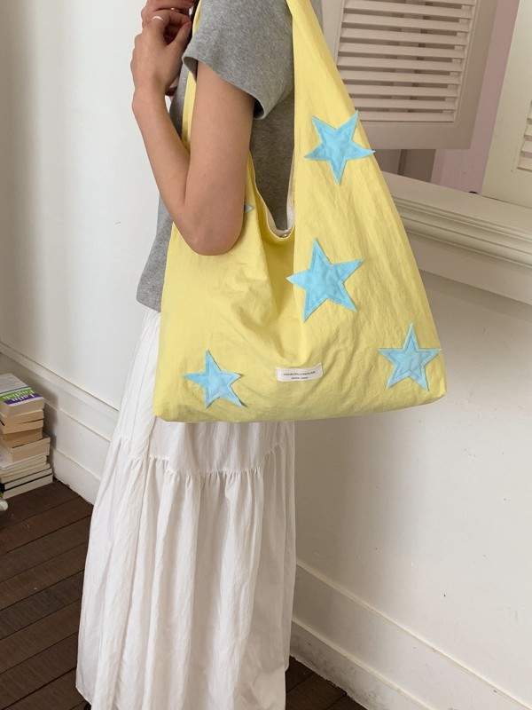 Bolsas coreanas de nicho nuevo chaleco de estrellas de nylon simple bolsas de compras bolsas de gran capacidad bolsas portátiles de mujer