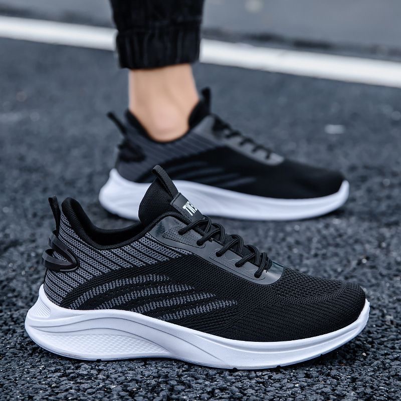 Zapatos para correr zapatos para hombres 2025 primavera y otoño nuevo estilo coreano de suela blanda tendencia zapatos deportivos para jóvenes zapatos transfronterizos al por mayor para hombres